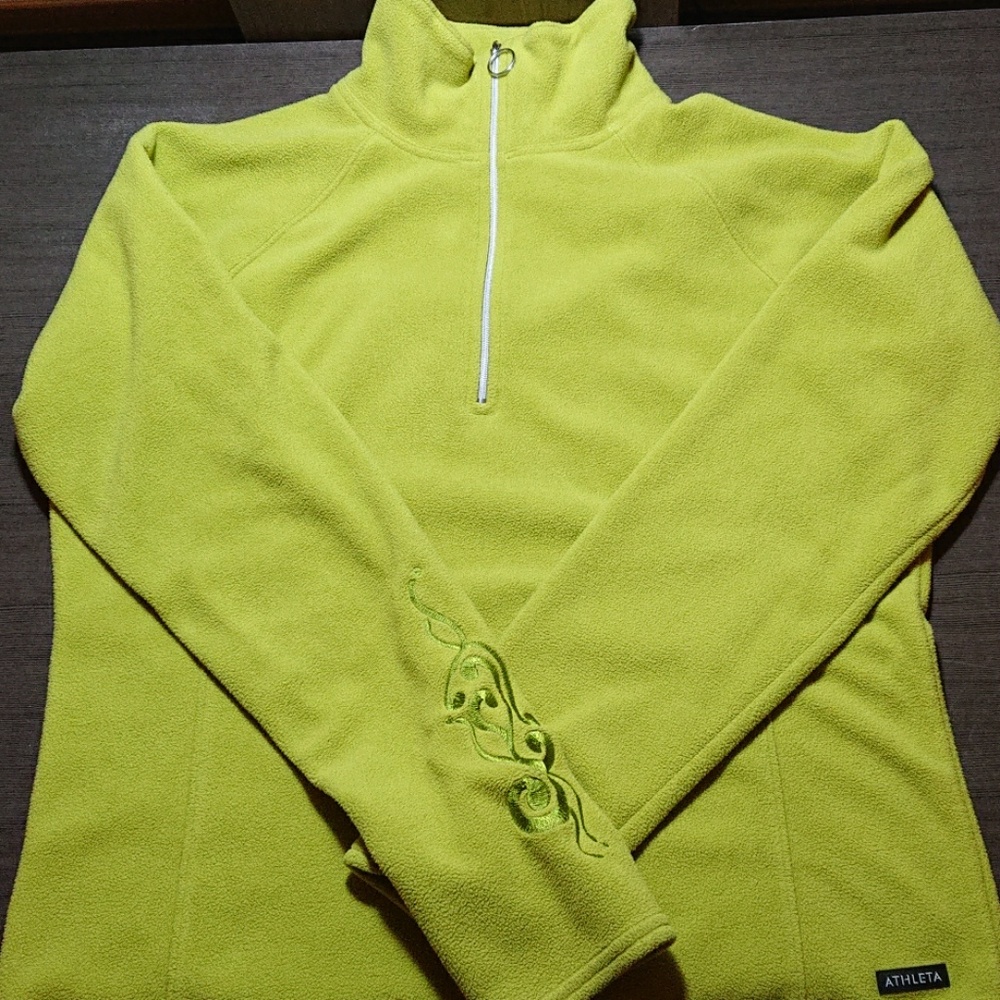 Athleta Fleece with Embroidery Sleeve
